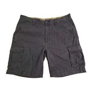 St Johns Bay Men's Size 38 Cargo Utility Shorts Dark Gray Hiking Trail Work